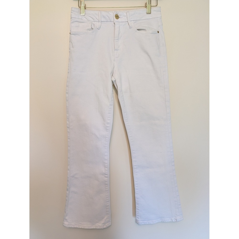 FRAME Denim Le Crop Mini Boot Jeans White Womens Size 26 (fits 26x25.5)